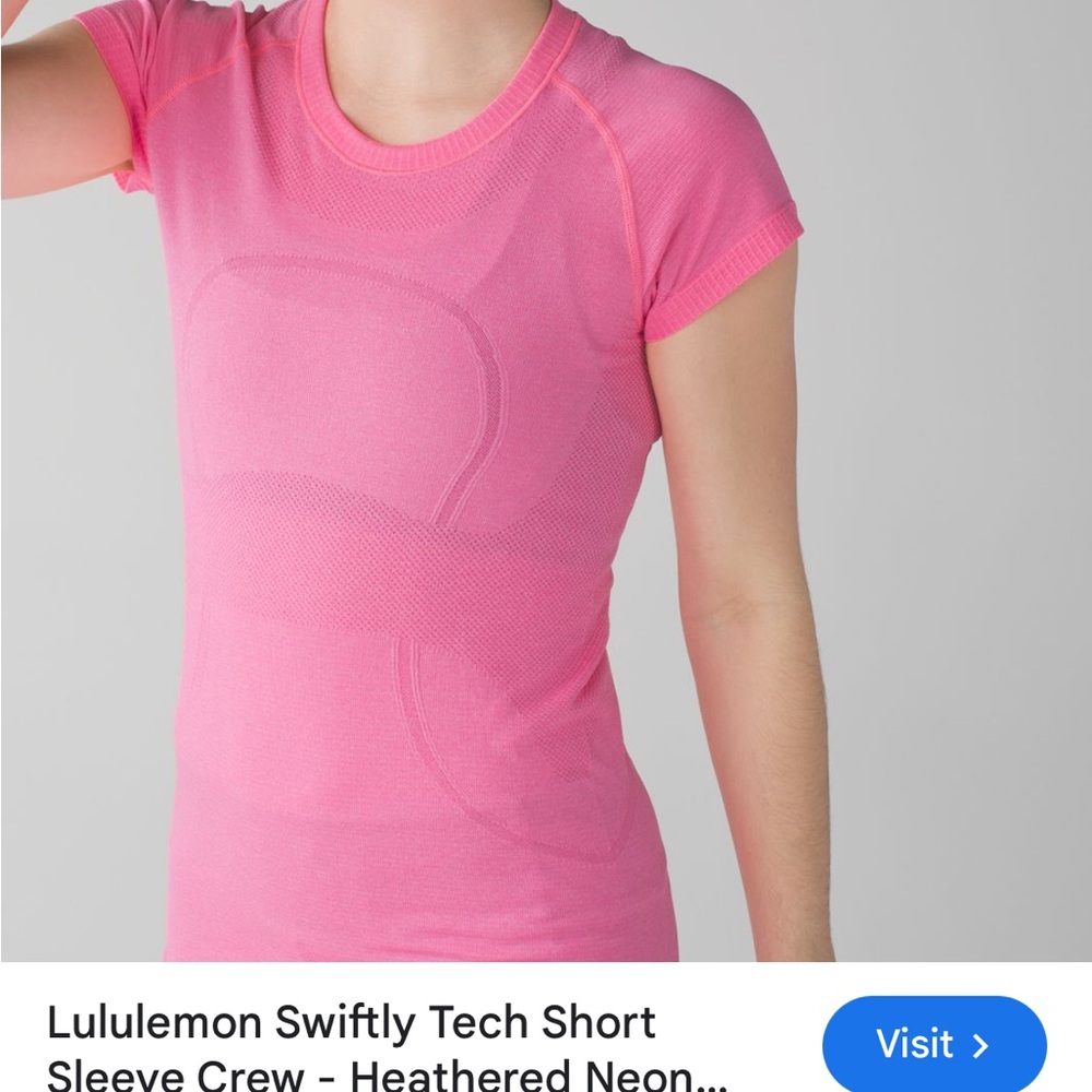 lululemon athletica Pink Short Sleeve Tech Top